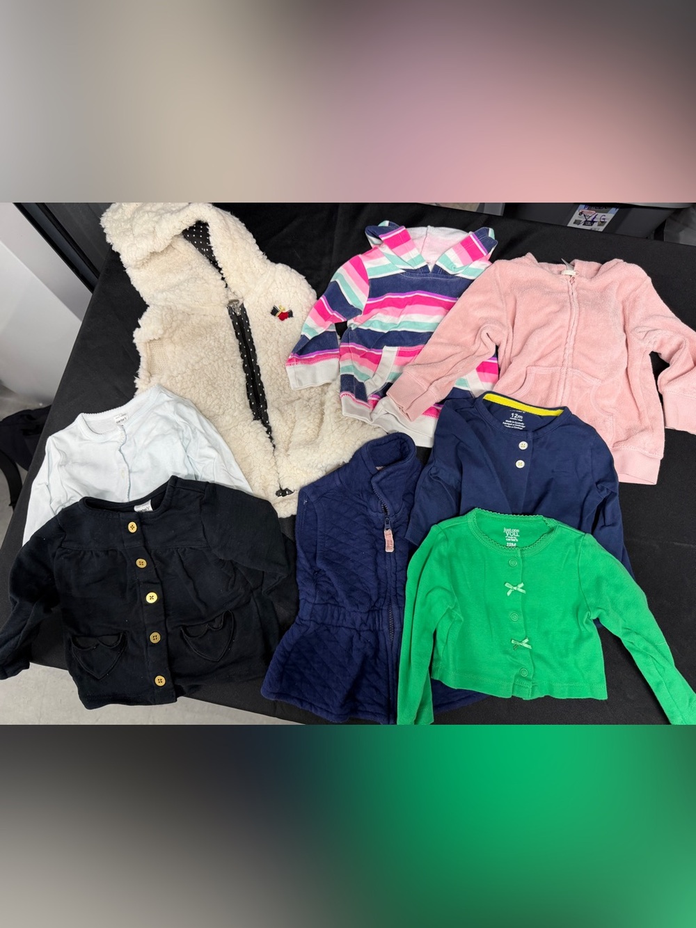 Baby Girl 12 Month Clothing Bundle Outerwear Sweaters Vests Hoodies